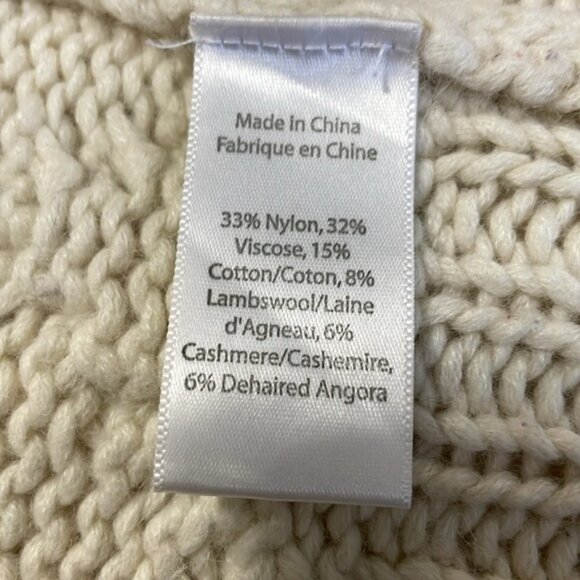 LEFT ON HOUSTON Cable Knit Front Snap Button Cowl Sweater Vest Size S - Picture 10 of 10